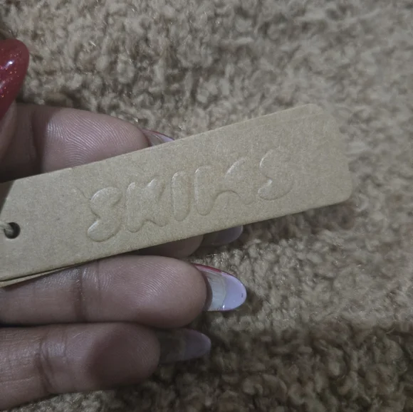 Skims Tan Cropped Sherpa Cozy Knit Tank Top Shirt, Size L/XL - Picture 6 of 6